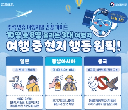 용인특례시, 추석 앞두고 감염병 예방수칙 안내