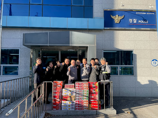 증포동 통장단협의회, 증포지구대에 따뜻한 간식 전달