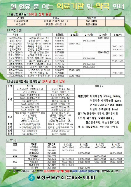 보성군, 2026년 설 연휴 종합대책 추진 비상근무 체계 가동 … 안전·민생·교통·의료 분야 총력 대응