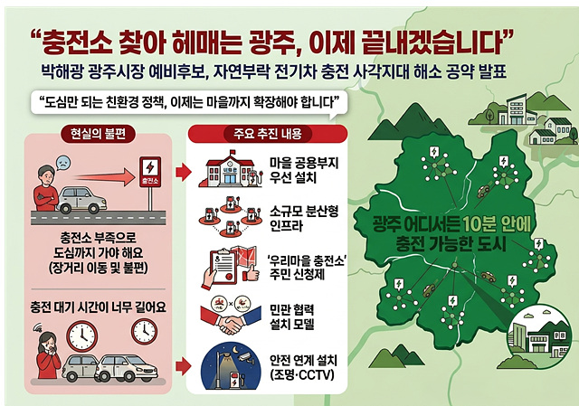 박해광 광주시장 예비후보, ‘자연부락 전기차 충전 사각지대 해소’공약 발표