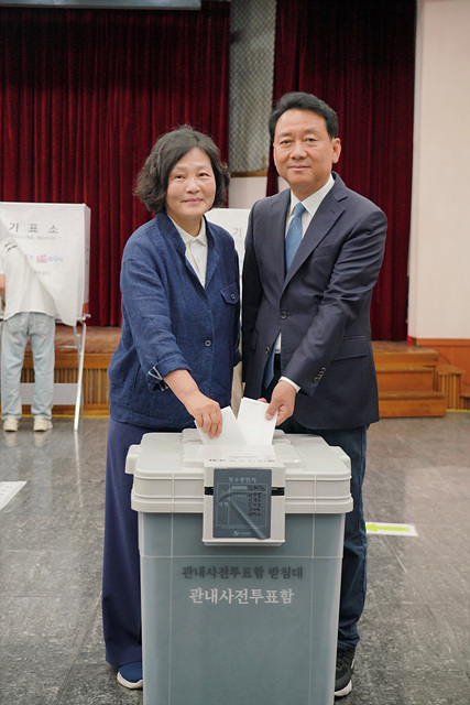 이광재 "하남을 대한민국 대표도시로, 저도 대표 일꾼으로"… 29일 사전투표 첫날 한 표