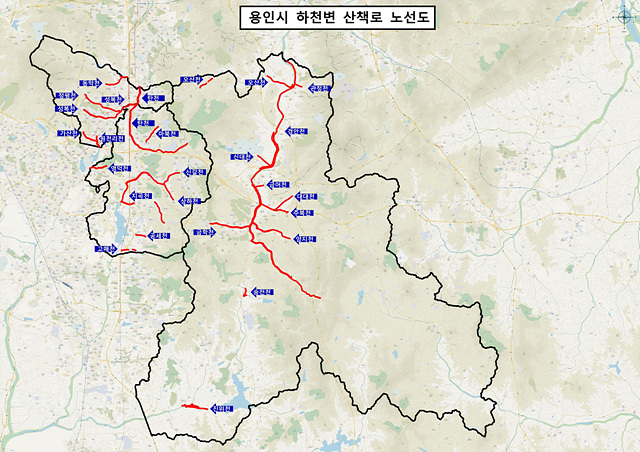 용인특례시, 하천 산책로 정보 한눈에 보는 안내 지도 선보여