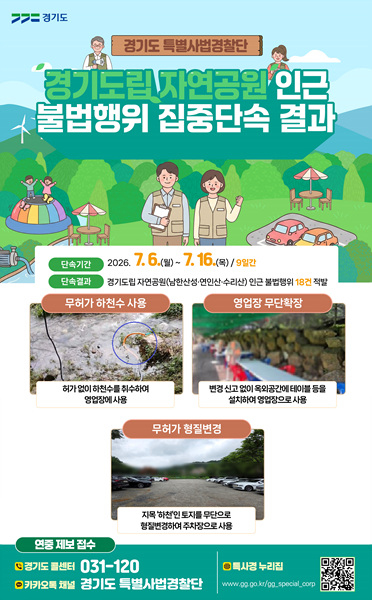 경기도립공원 불법행위 단속