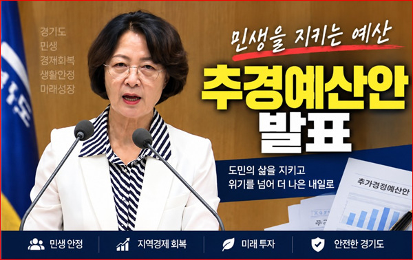 경기도지사 도의회에 추경 예산안 제출
