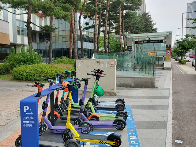 수원시, 공유 전동킥보드 주·정차 집중 지도.jpg